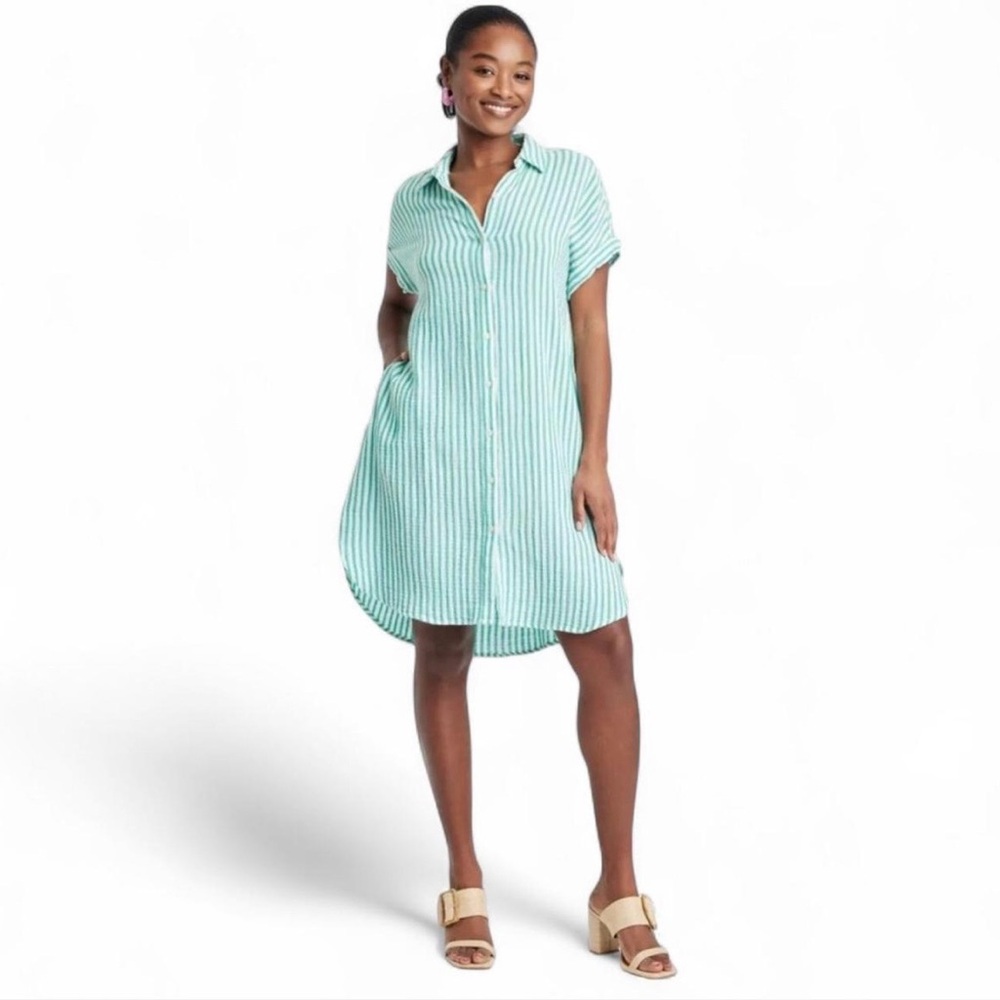 Universal Thread Button-Down T-Shirt Dress - Size Small